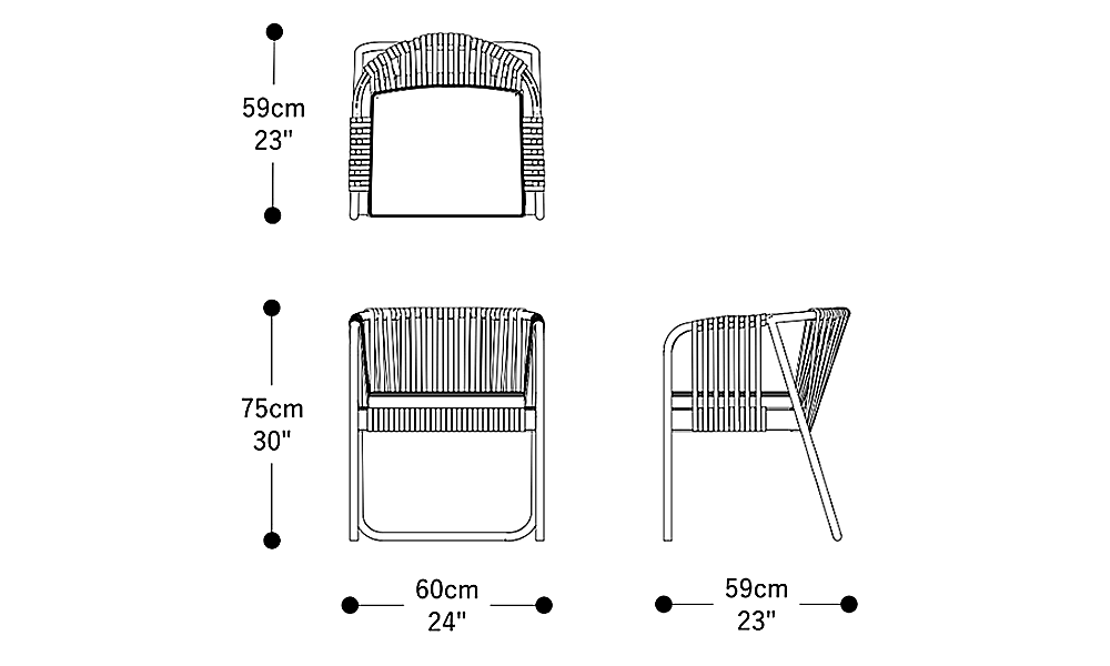 Image of the main dimensions of the product